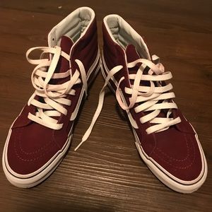 Size 8 high top maroon vans